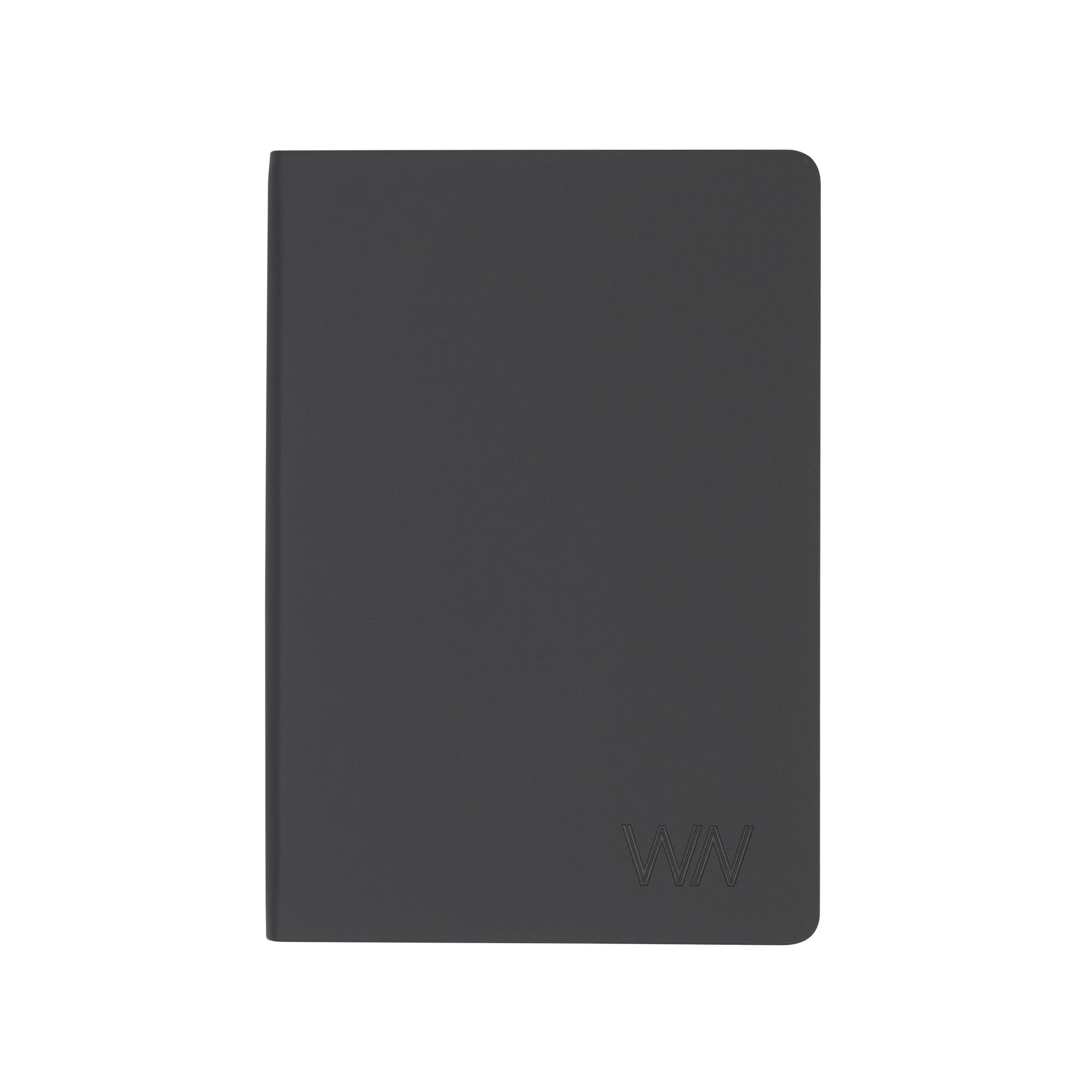 Ежедневник недатированный "Болонья", гибкая обложка с тиснением, покрытие soft touch, формат А5, цвет черный