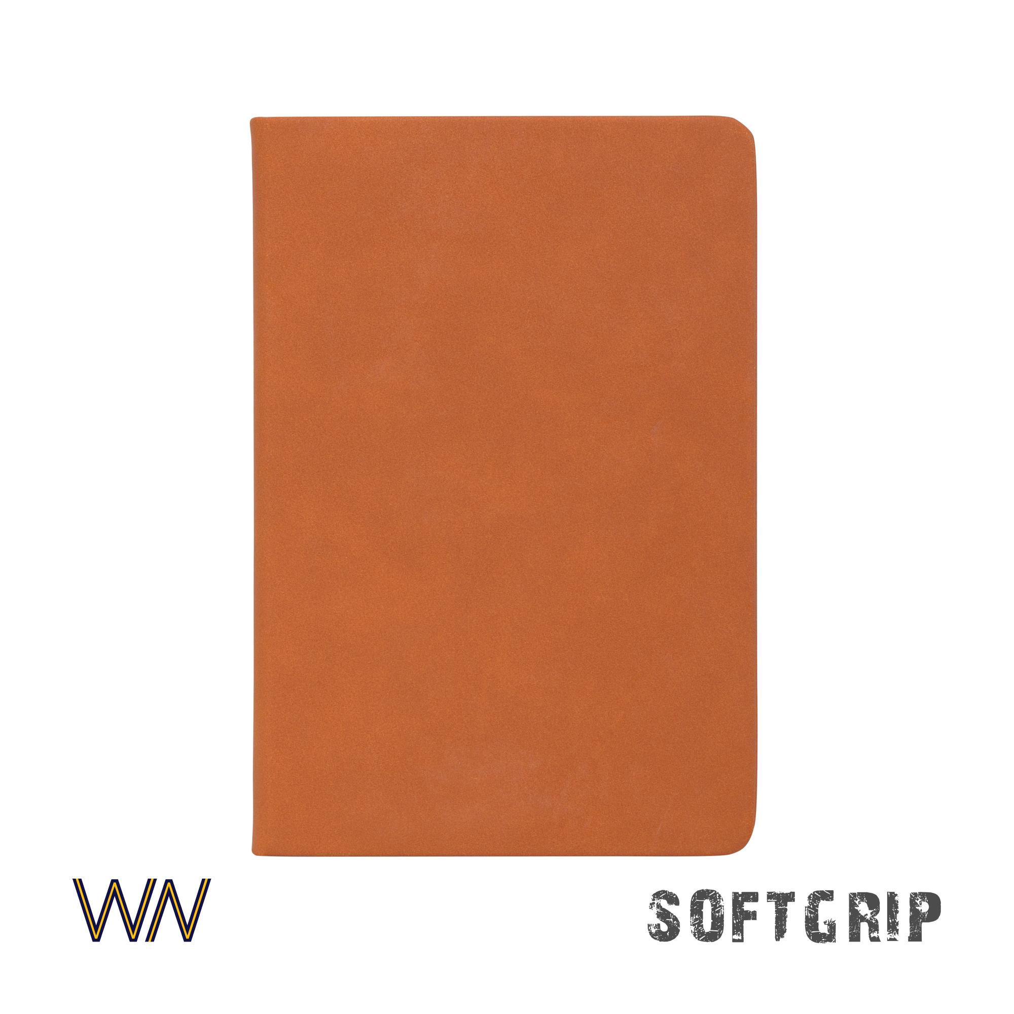 Ежедневник недатированный "Флоренция", А5, покрытие soft grip, цвет оранжевый