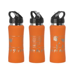 Бутылка для воды "Индиана" с гравировкой по окружности "Лето", цвет оранжевый - купить оптом