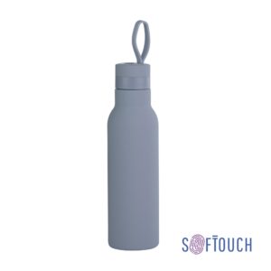 Бутылка для воды "Фитнес" 700 мл, покрытие soft touch, цвет серый - купить оптом