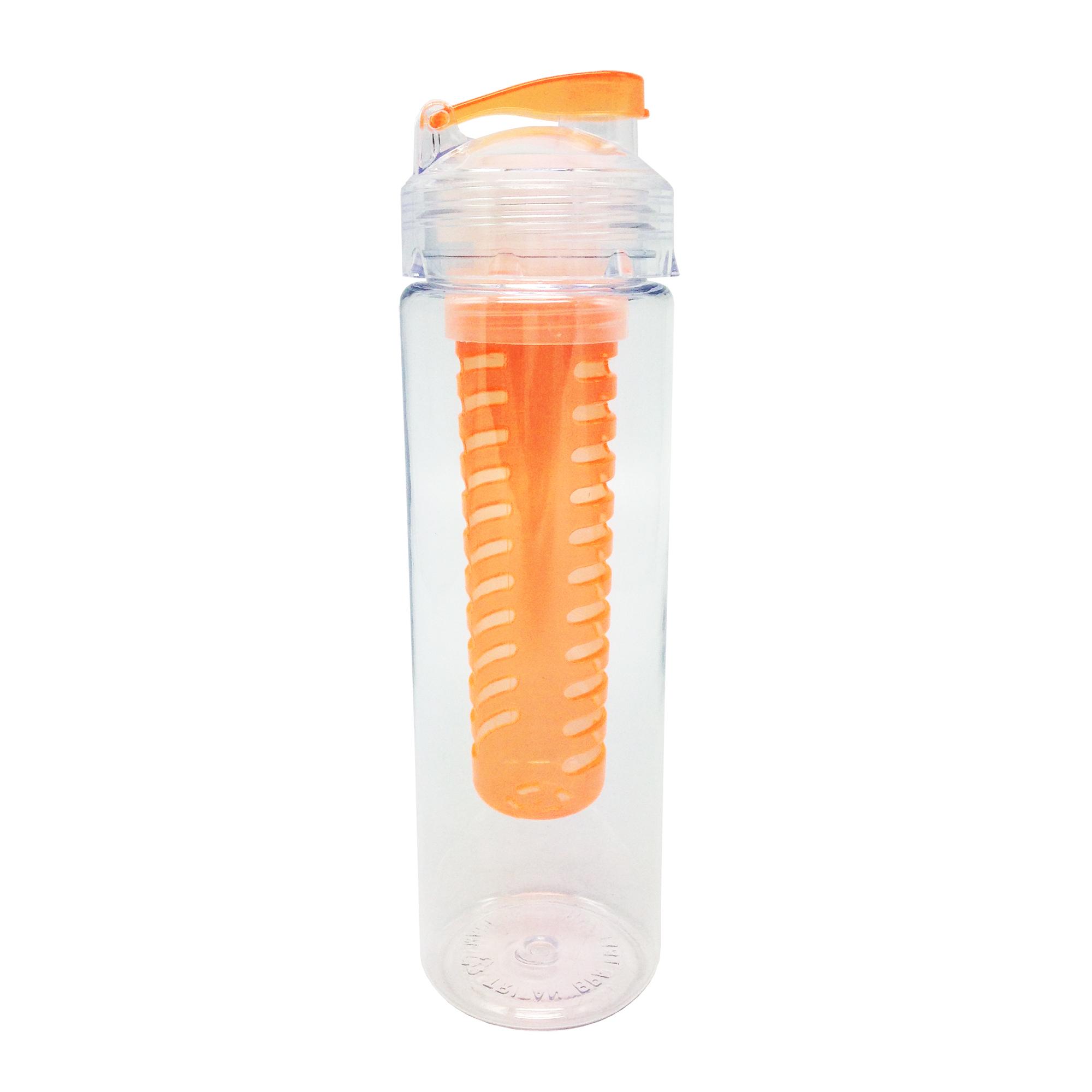 Бутылка для воды "Fruits" 700 мл с емкостью для фруктов, цвет оранжевый