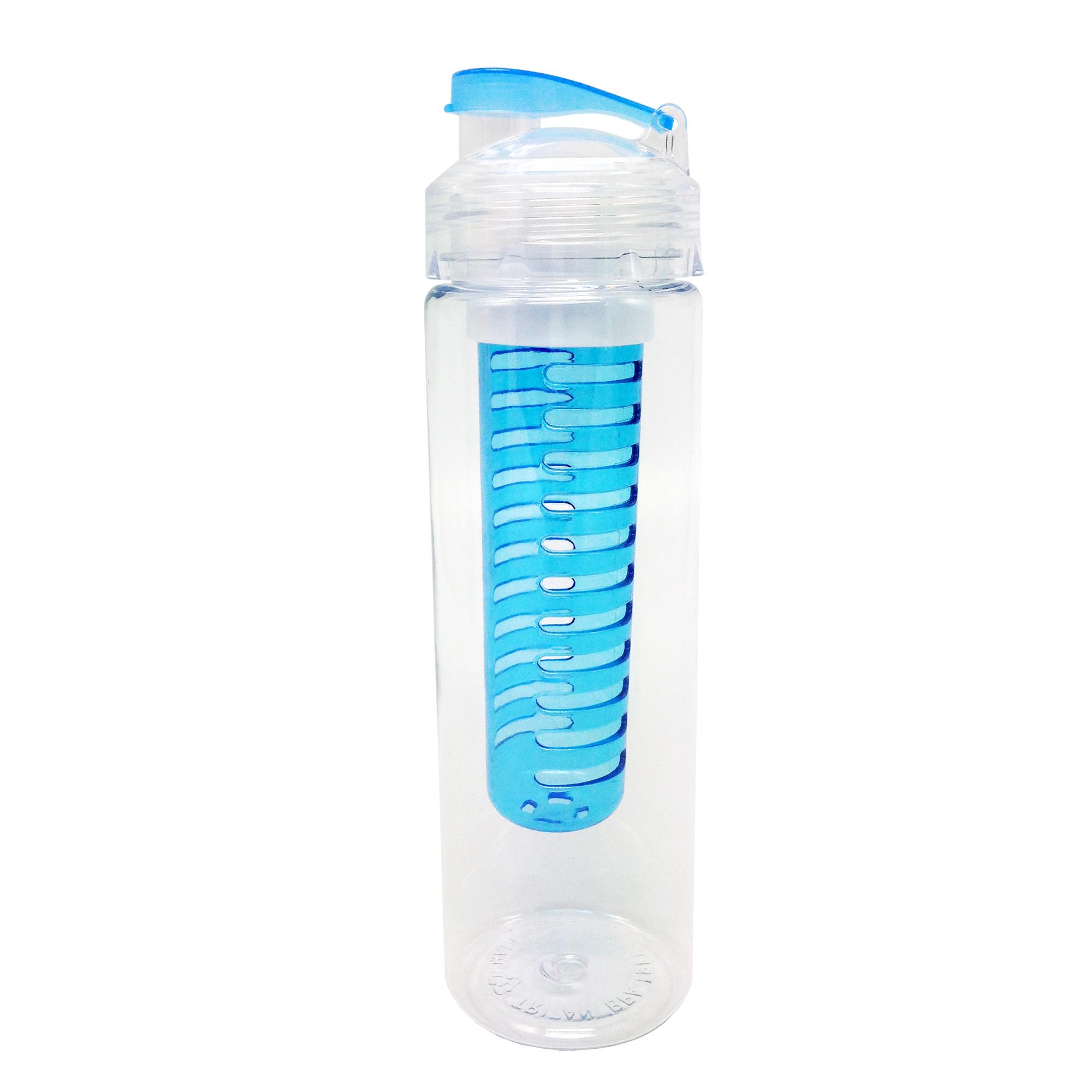 Бутылка для воды "Fruits" 700 мл с емкостью для фруктов, цвет синий/прозрачный