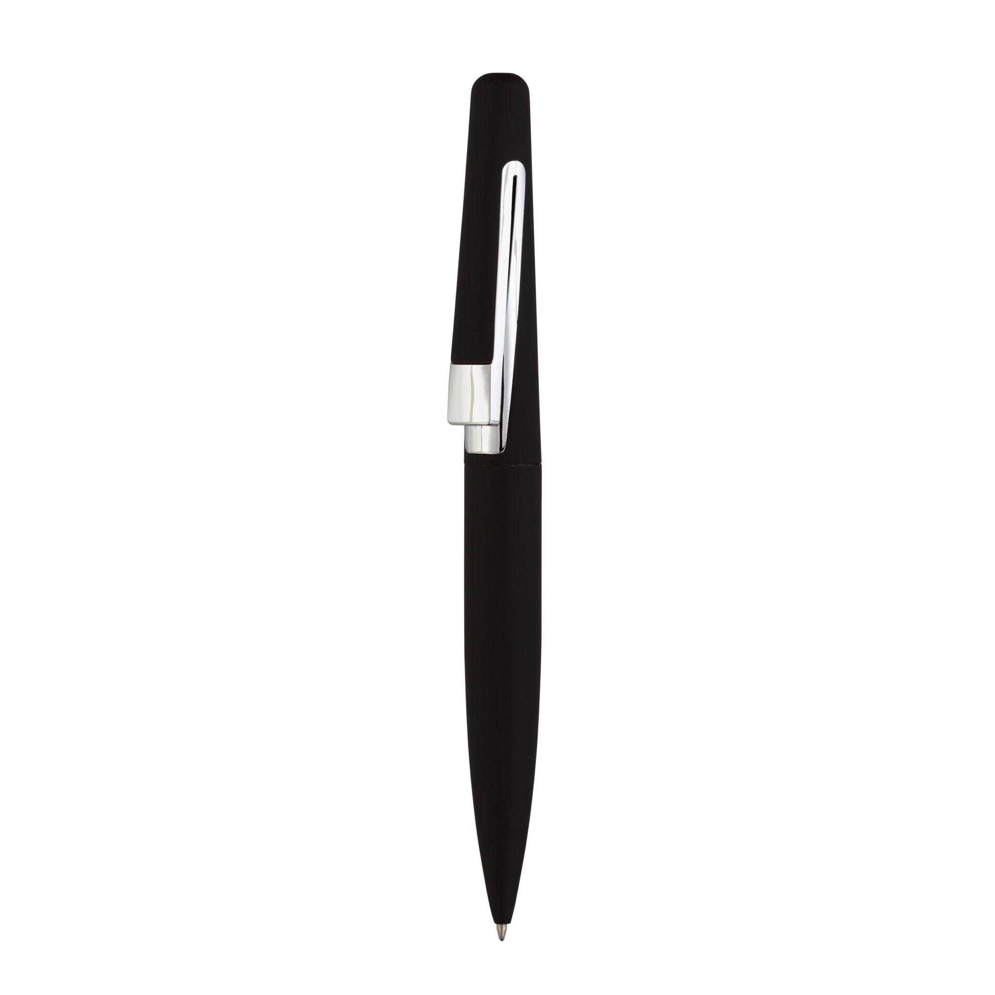 Ручка шариковая "Pluton", покрытие soft touch, цвет черный, фото 1