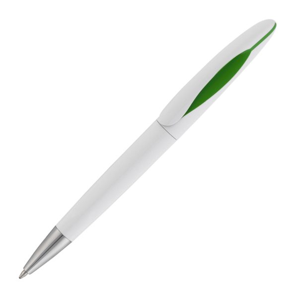Ручка шариковая "Sophie", цвет белый с зеленым - купить оптом