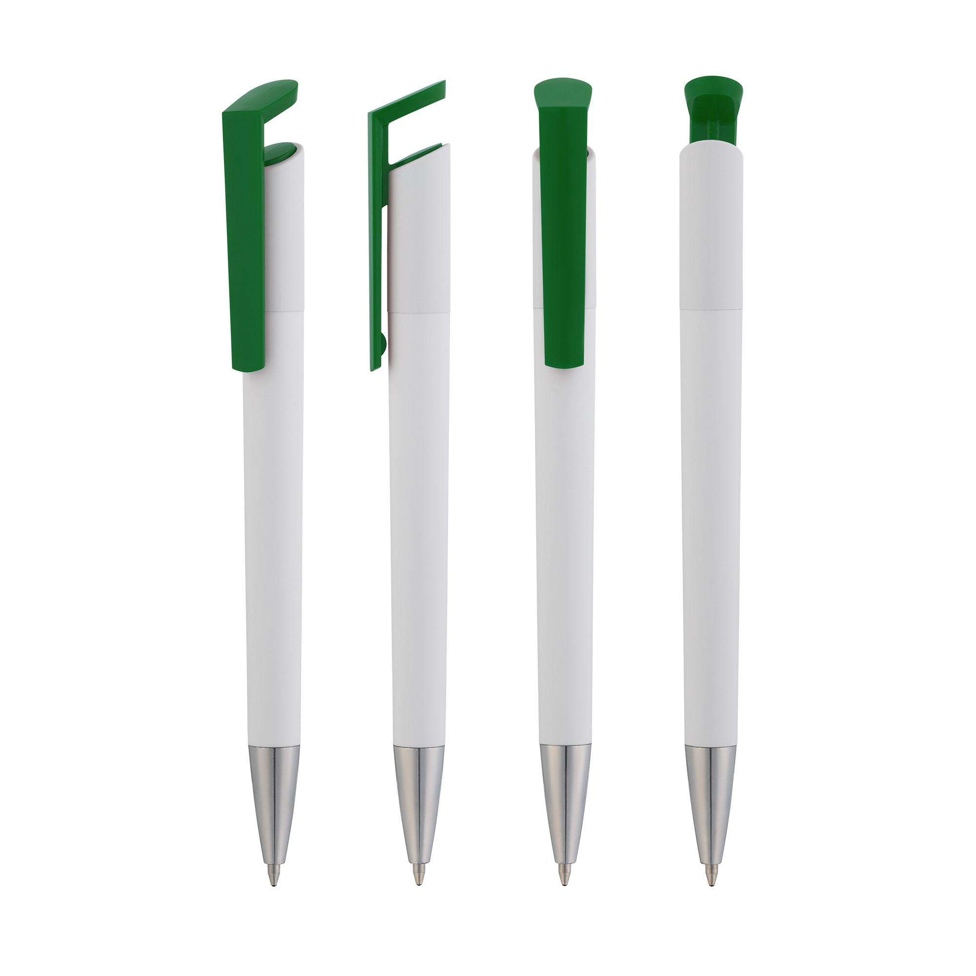 Ручка шариковая "Chuck", цвет белый с зеленым, фото 2