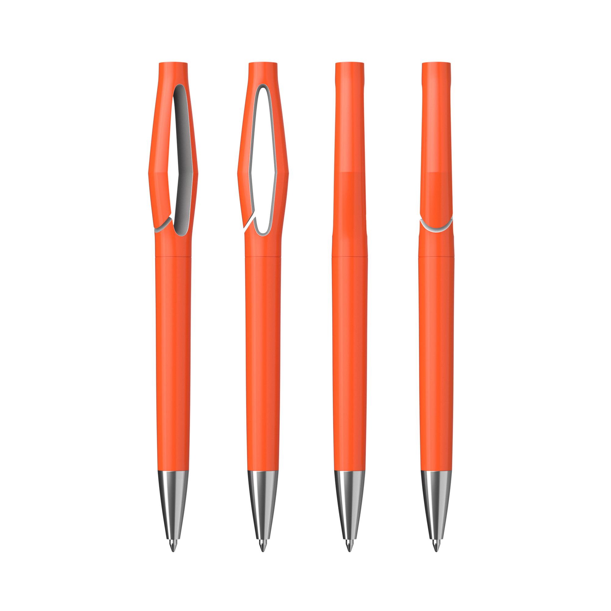 Ручка шариковая "Jack", оранжевый/серебро, цвет оранжевый, фото 2