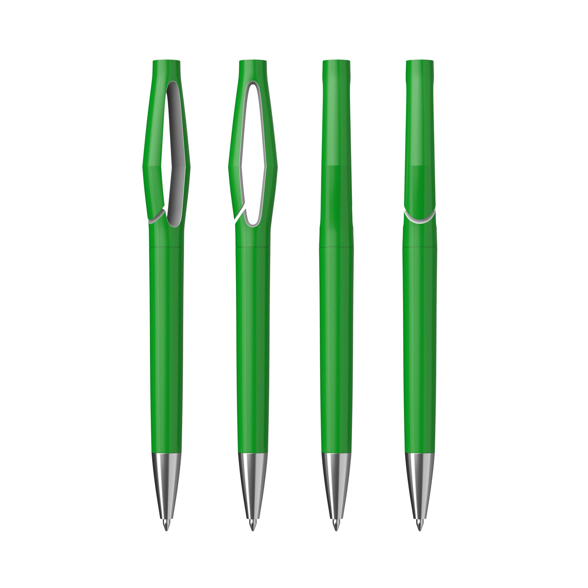 Ручка шариковая "Jack", оранжевый/серебро, цвет зеленый, фото 2