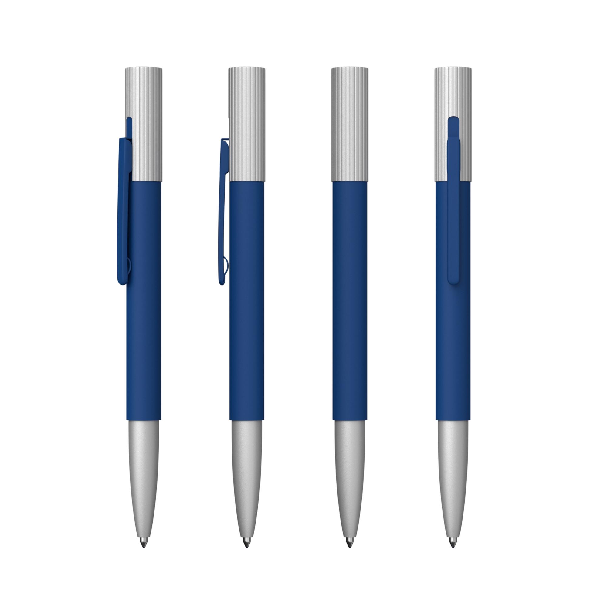 Ручка шариковая "Clas", покрытие soft touch, цвет темно-синий, фото 2