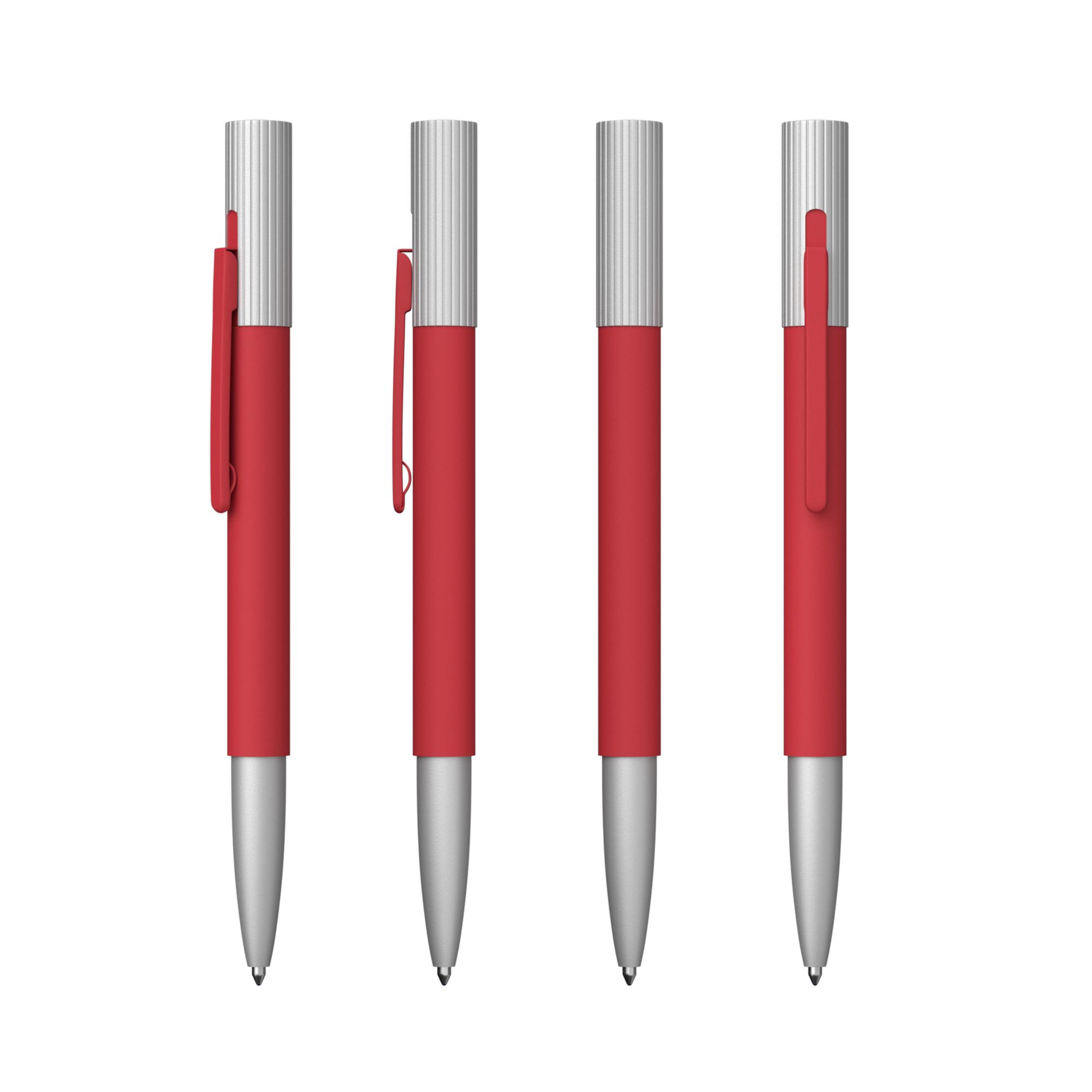 Ручка шариковая "Clas", покрытие soft touch, цвет красный, фото 2