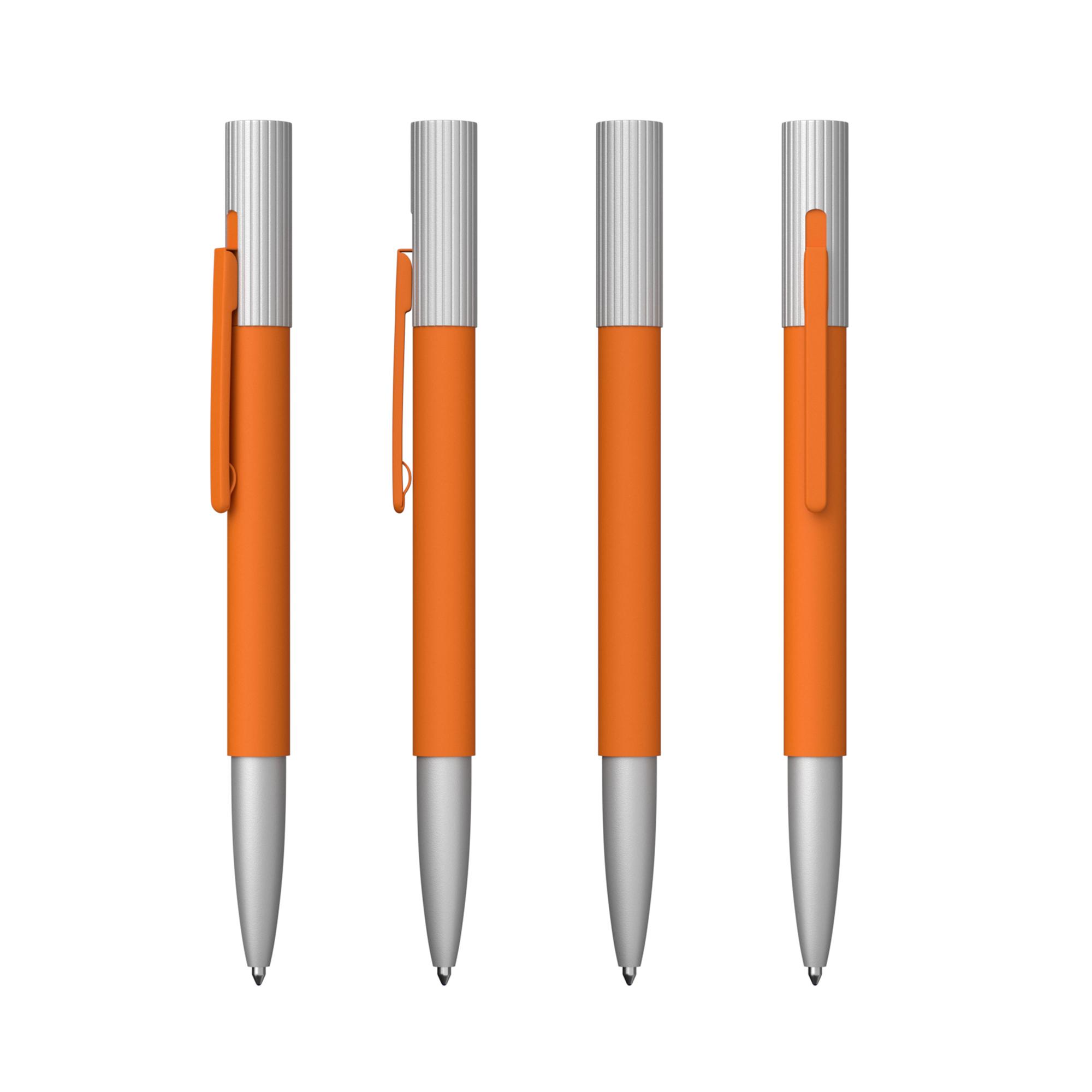 Ручка шариковая "Clas", покрытие soft touch, цвет оранжевый, фото 2