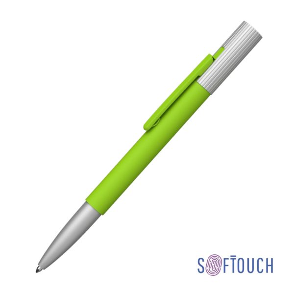 Ручка шариковая "Clas", покрытие soft touch, цвет зеленое яблоко - купить оптом