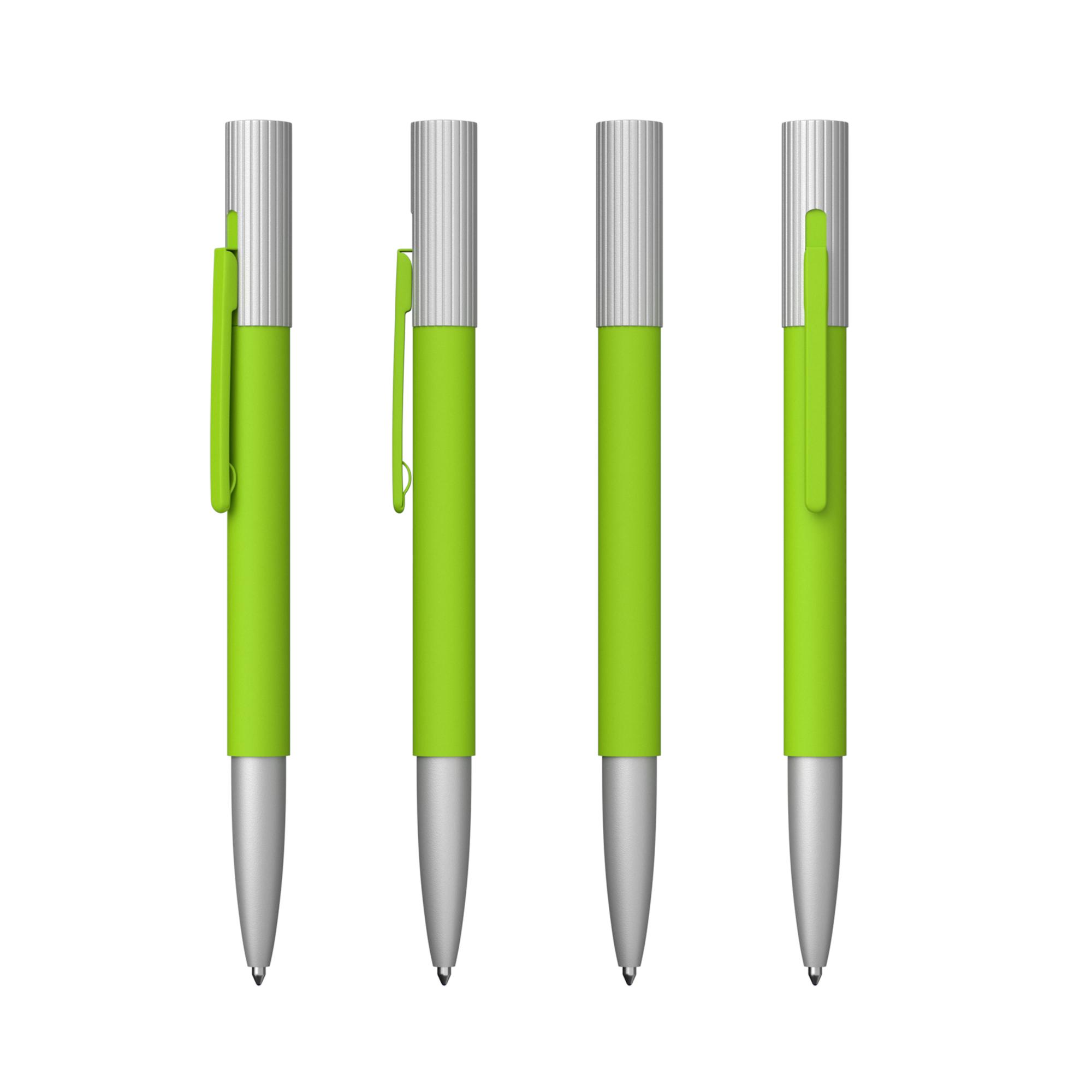 Ручка шариковая "Clas", покрытие soft touch, цвет зеленое яблоко, фото 2