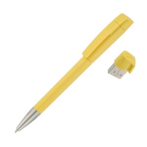 Ручка с флеш-картой USB 8GB «TURNUS M», цвет желтый - купить оптом
