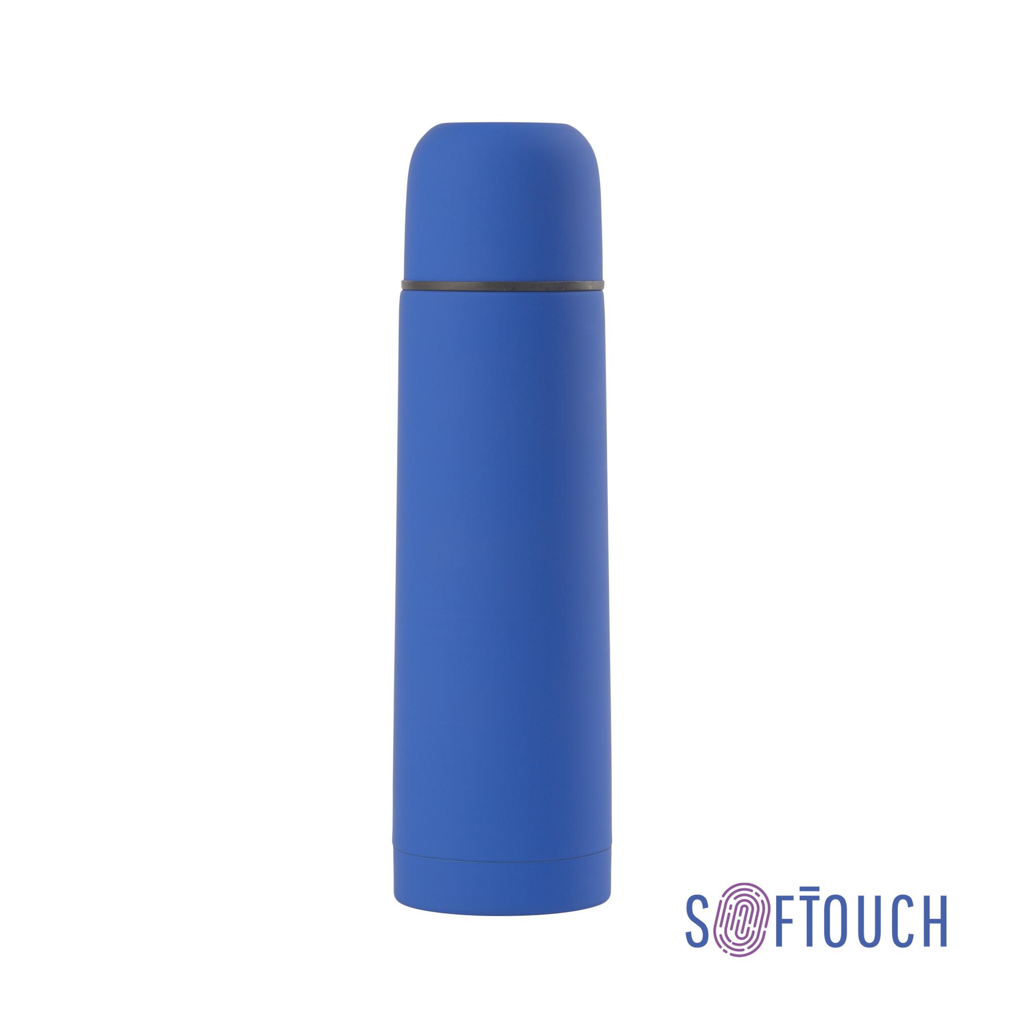 Термос "Урал" 600 мл, покрытие soft touch, цвет синий - купить оптом