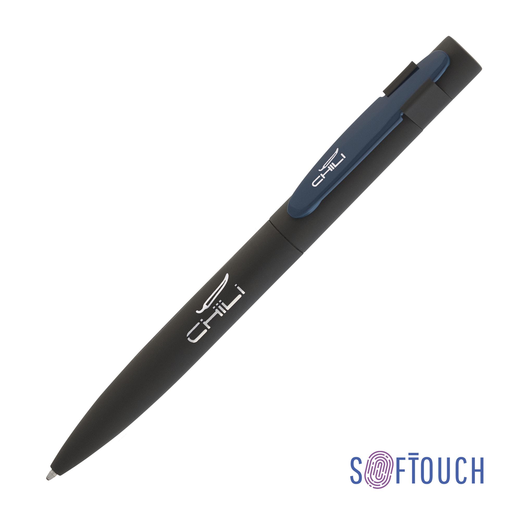 Ручка шариковая "Uran", темно-синий, покрытие soft touch, цвет темно-синий - купить оптом
