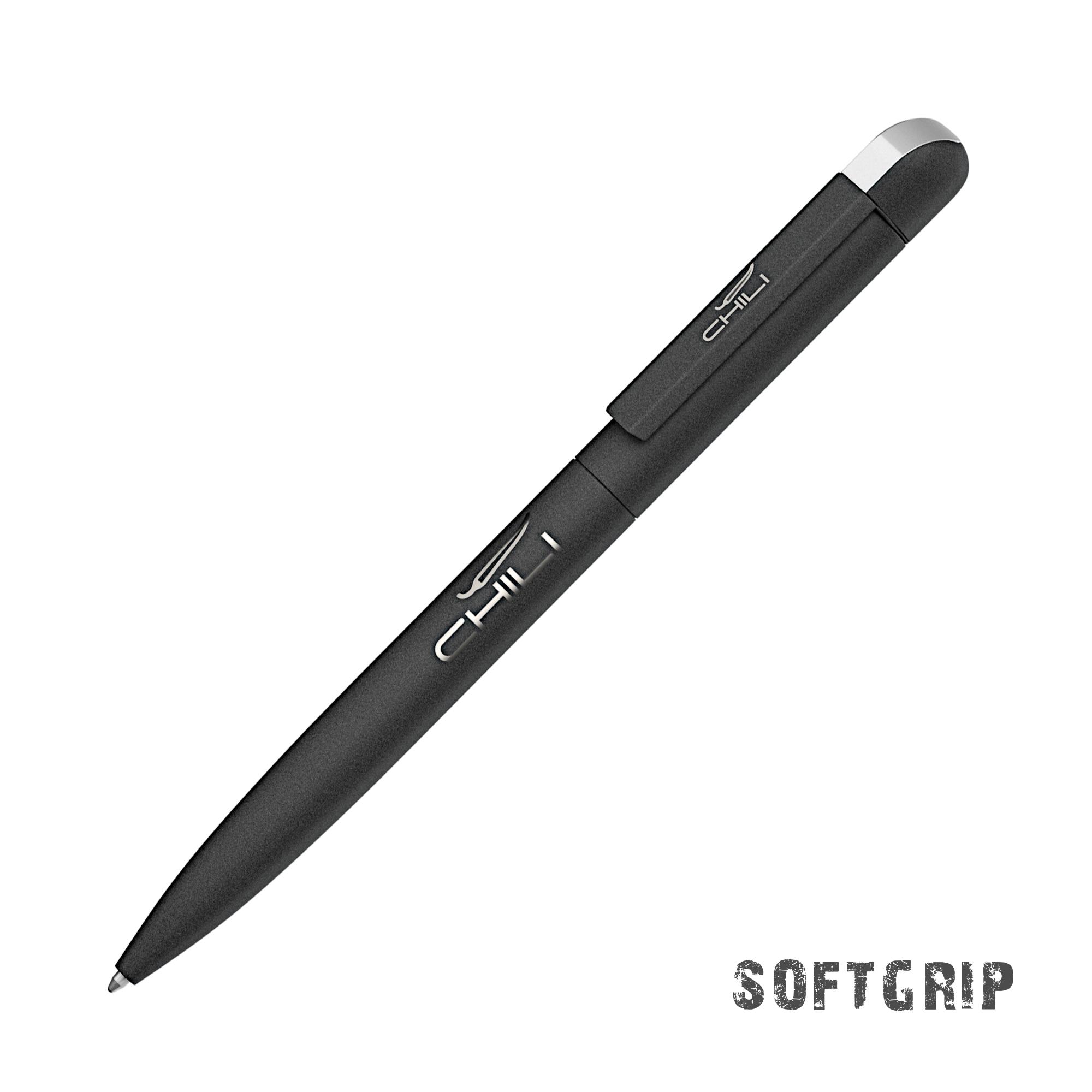 Ручка шариковая "Saturn" покрытие soft touch, цвет темно-синий с серебристым - купить оптом
