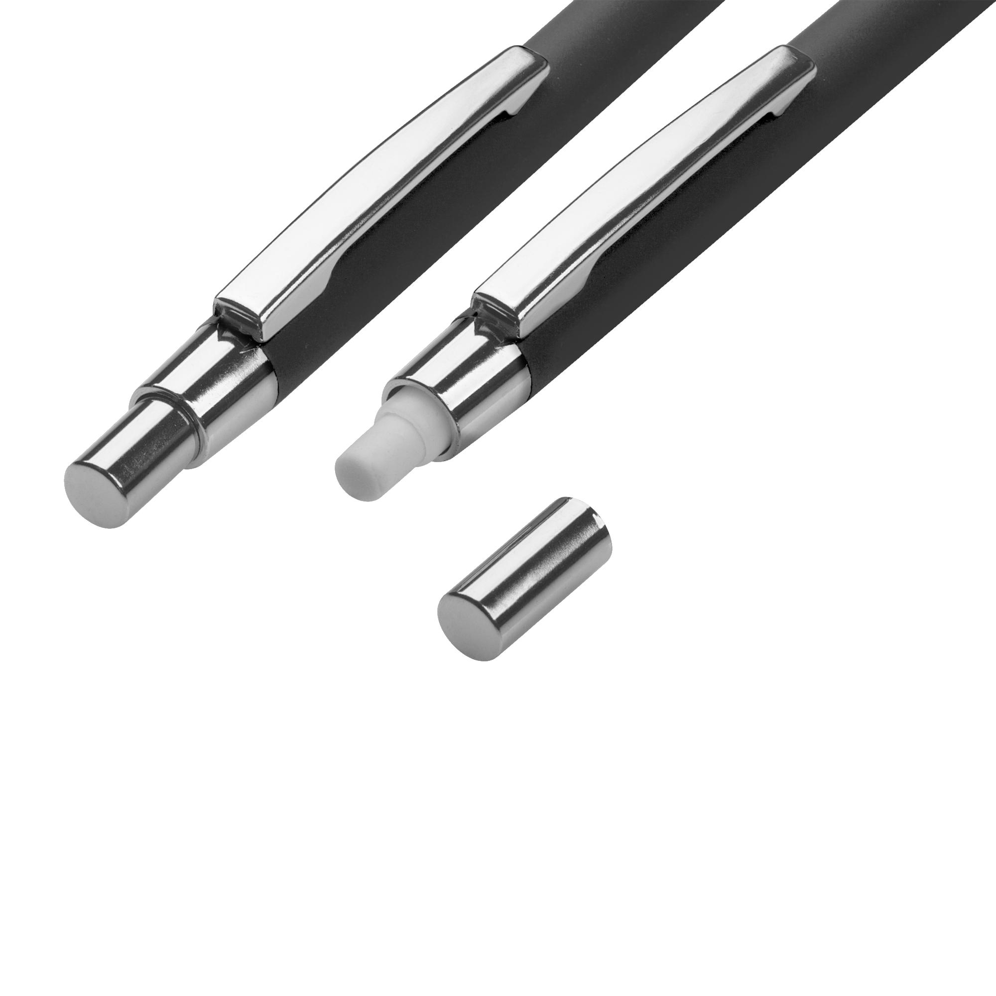 Набор "Ray" (ручка+карандаш), покрытие soft touch, цвет черный, фото 3