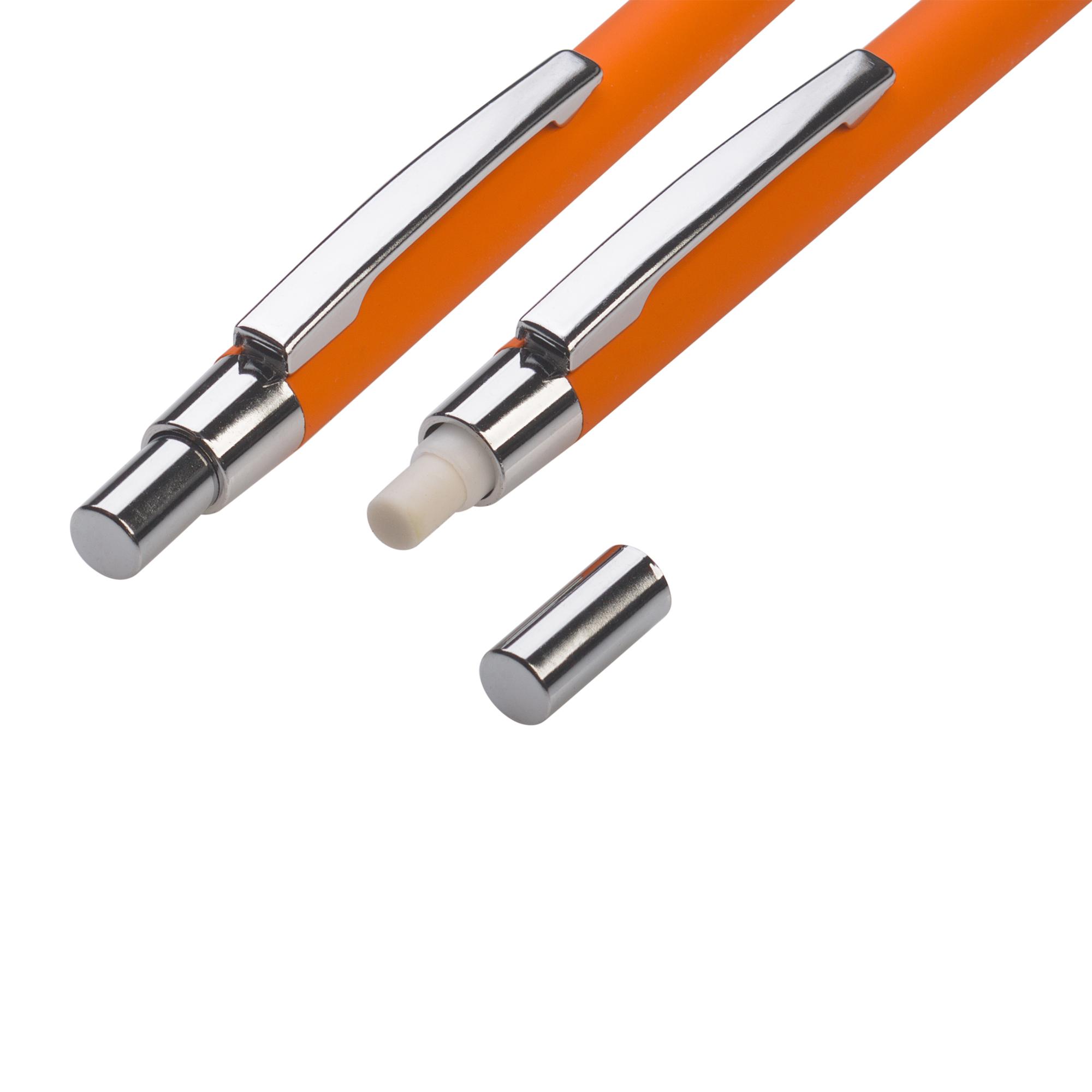 Набор "Ray" (ручка+карандаш), покрытие soft touch, цвет оранжевый, фото 4