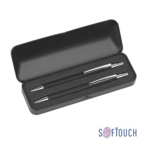 Набор "Ray" (ручка+карандаш), покрытие soft touch, цвет черный - купить оптом