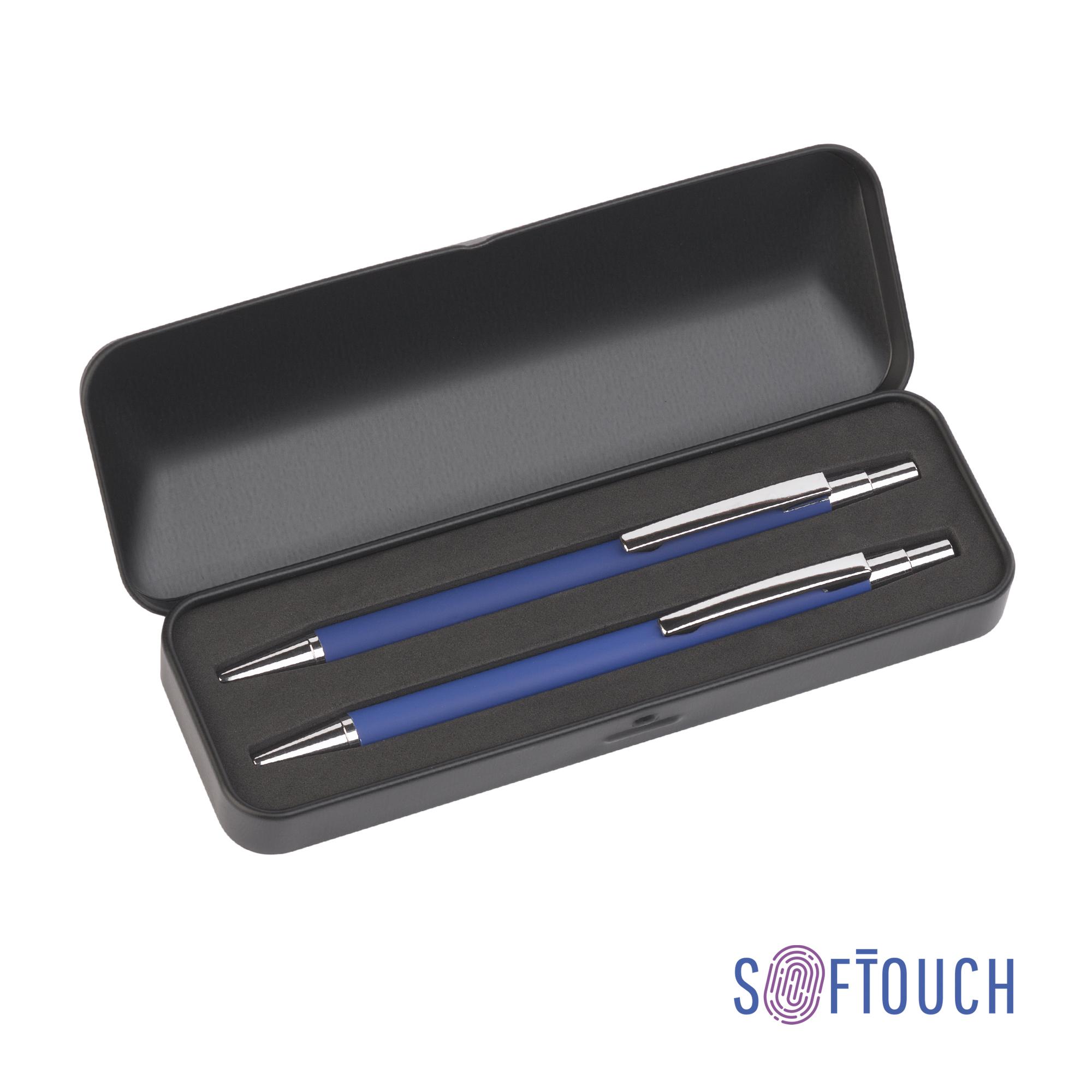 Набор "Ray" (ручка+карандаш), покрытие soft touch, цвет черный - купить оптом