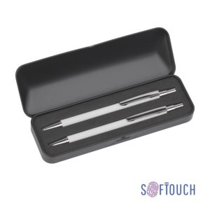 Набор "Ray" (ручка+карандаш), покрытие soft touch, цвет белый - купить оптом