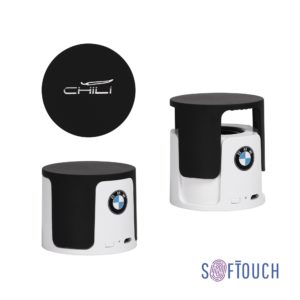 Беспроводная Bluetooth колонка "Echo", покрытие soft touch, цвет белый с черным - купить оптом