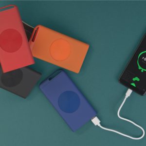 Беспроводное зарядное устройство "Theta Wireless", 4000 mAh, цвет красный - купить оптом