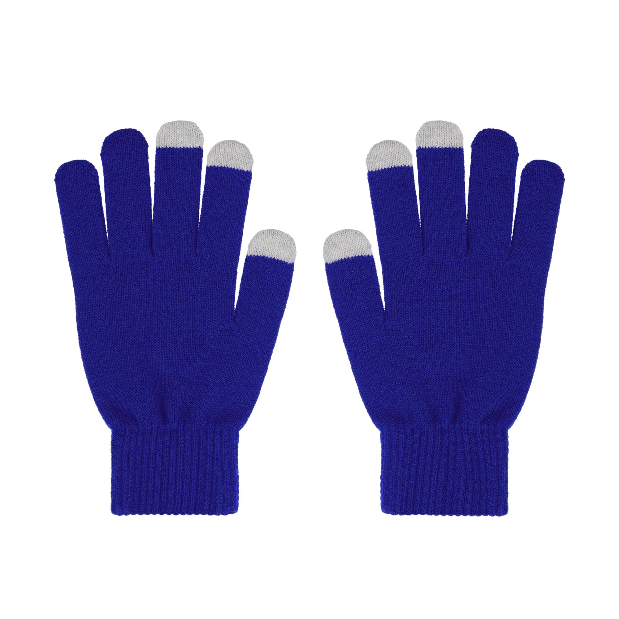 Перчатки женские для работы с сенсорными экранами, синие#, цвет синий
