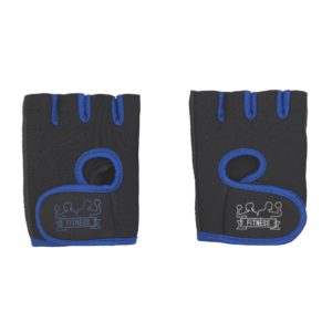Перчатки для фитнеса "Рекорд" размер M, цвет черный с синим - купить оптом