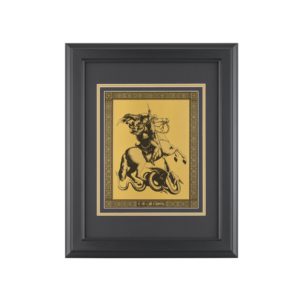 Картина "Георгий Победоносец", цвет черный с золотом - купить оптом
