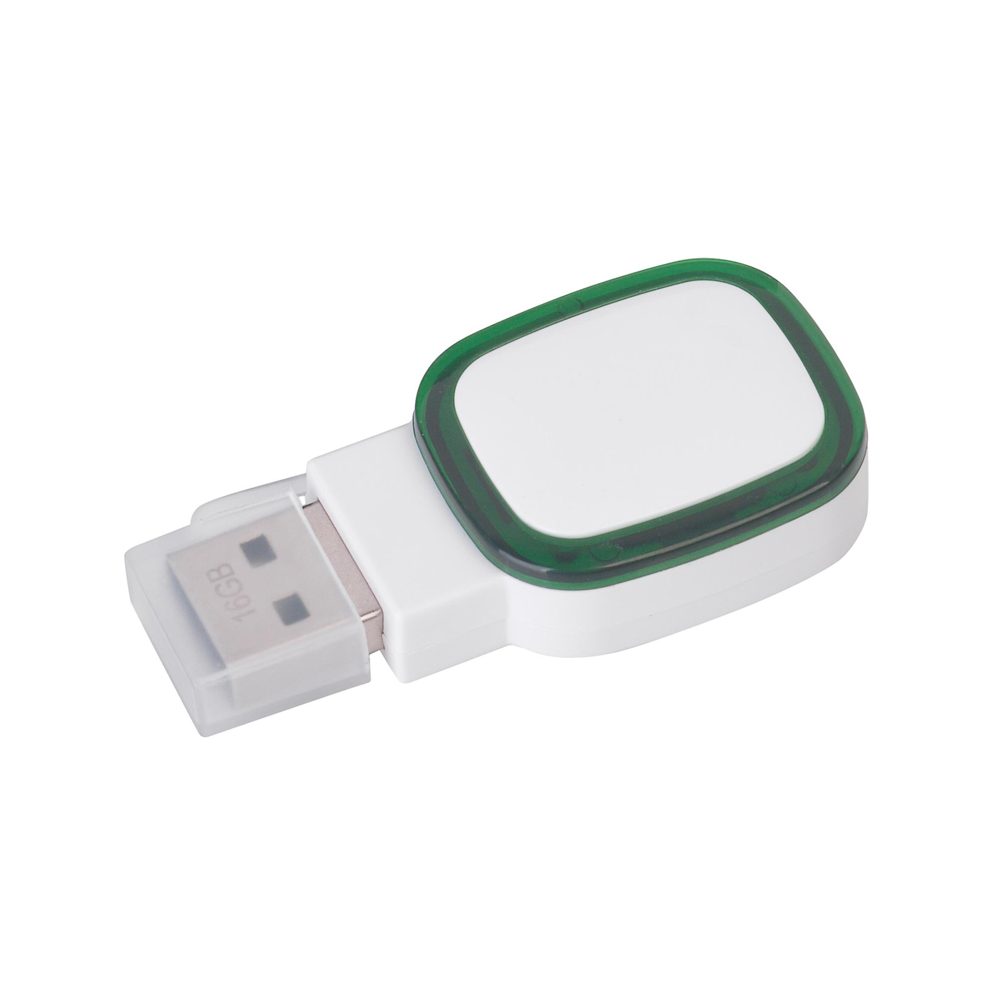 Флеш-карта "Дед Мороз" USB 8GB, цвет красный с белым - купить оптом