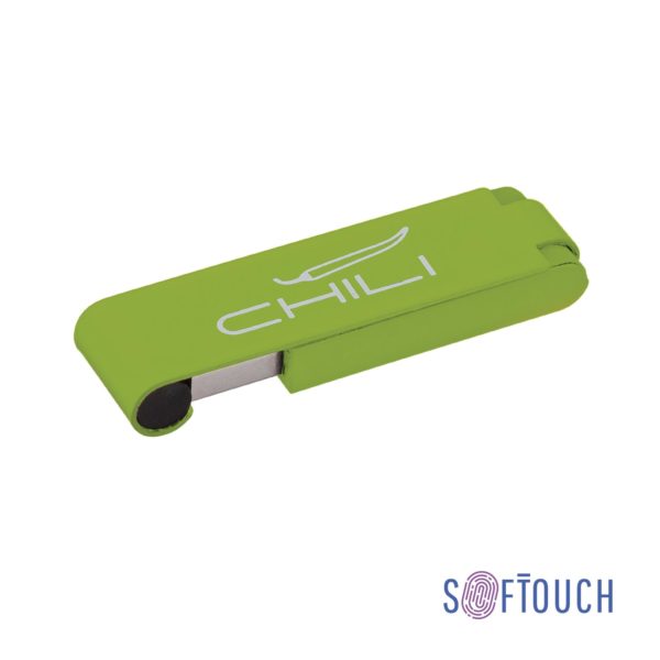 Флеш-карта "Case" 8GB, покрытие soft touch, цвет зеленое яблоко - купить оптом