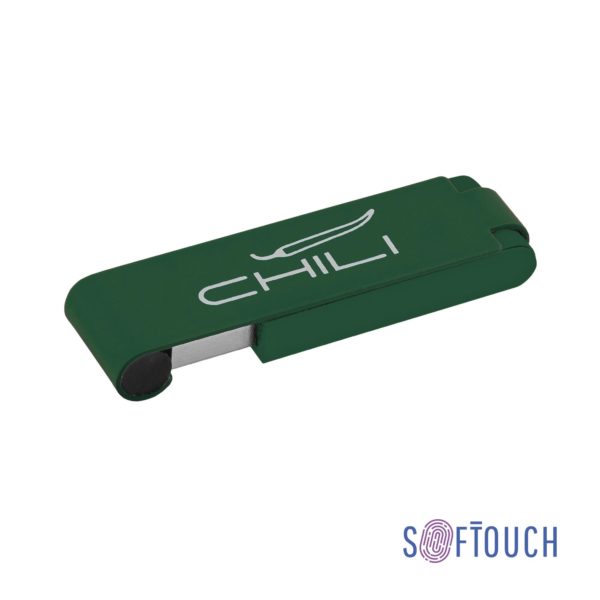 Флеш-карта "Case" 8GB, покрытие soft touch, цвет темно-зеленый - купить оптом