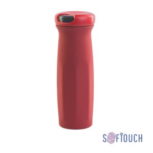 Термостакан "Аризона" 630 мл, покрытие soft touch, цвет красный - купить оптом