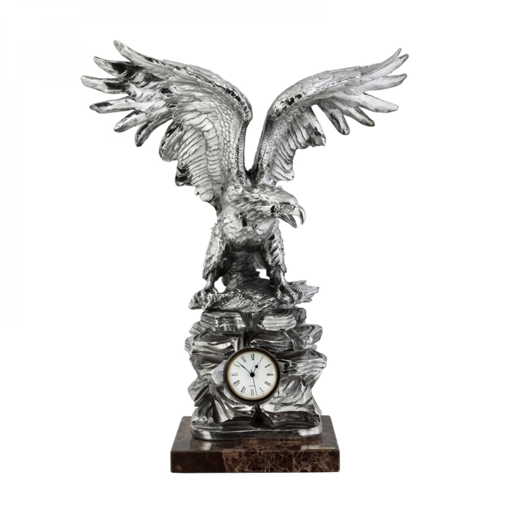 Скульптура "Орел", цвет серебристый
