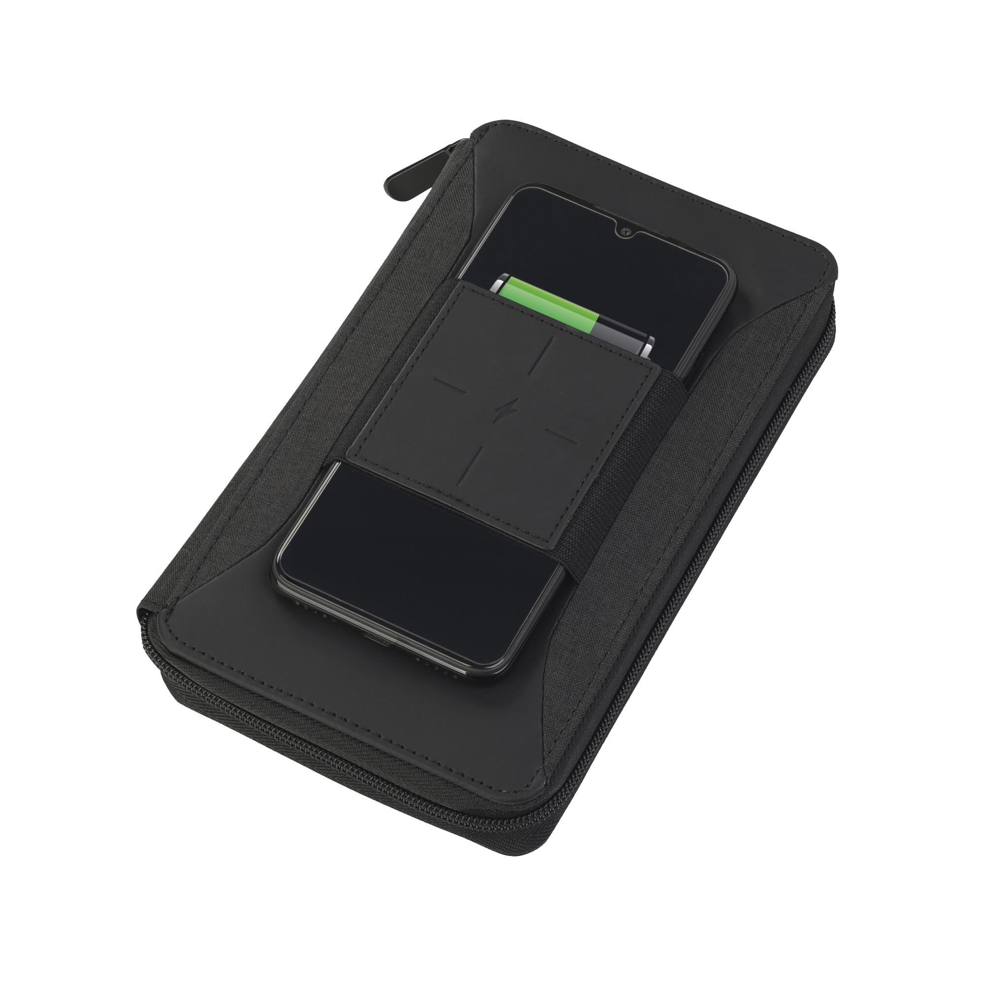 Портмоне с RFID - защитой от считывания данных кредиток, цвет черный - купить оптом