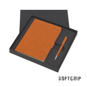 Набор подарочный "Асти", покрытие soft grip, цвет оранжевый - купить оптом