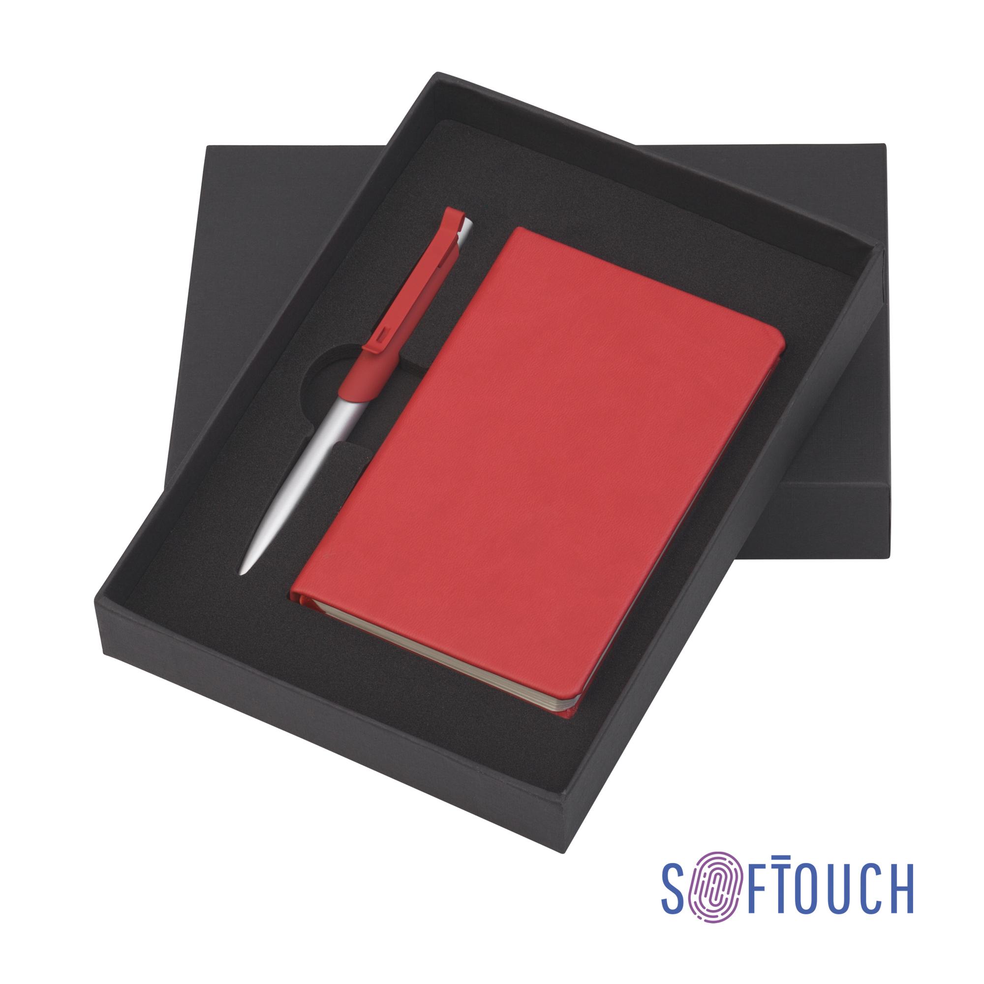 Набор подарочный "Таранто", покрытие soft touch#, цвет черный с оранжевым - купить оптом