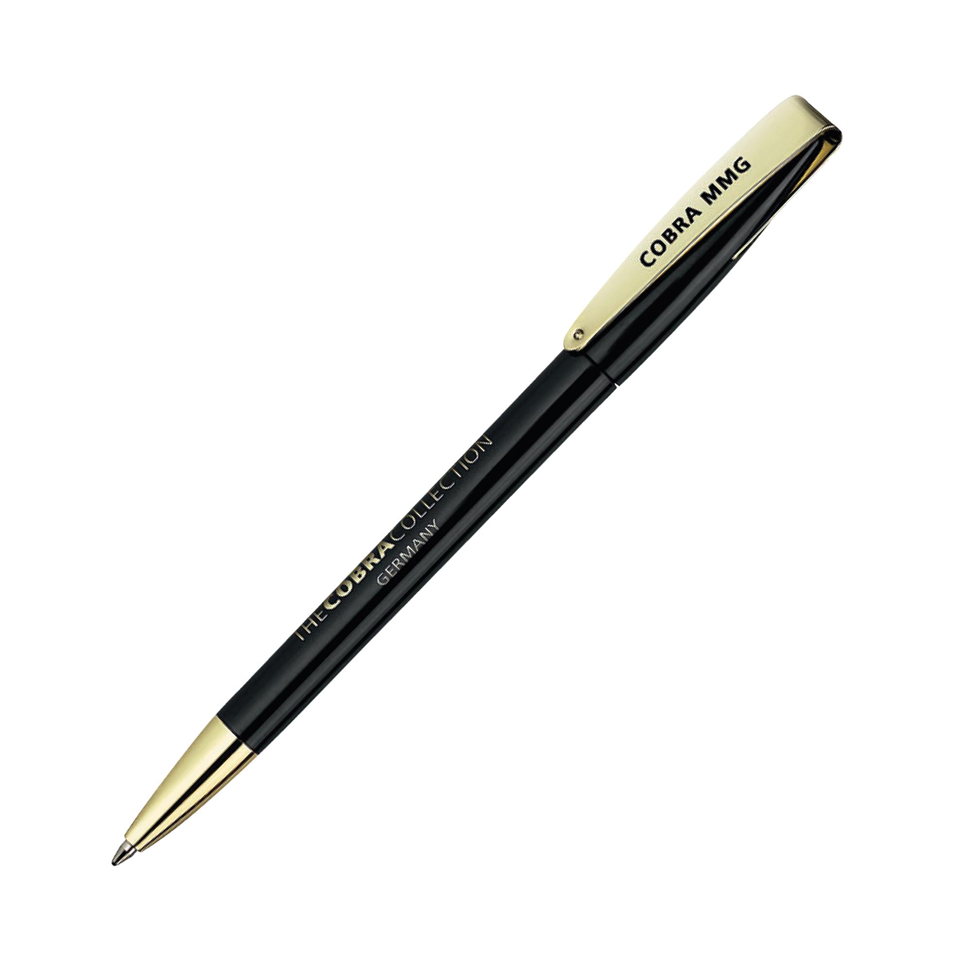 Ручка шариковая COBRA MMG, цвет белый/золотистый - купить оптом