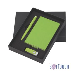 Набор подарочный "Сорренто" с блокнотом А6, покрытие soft touch, зеленое яблоко#, цвет зеленое яблоко - купить оптом