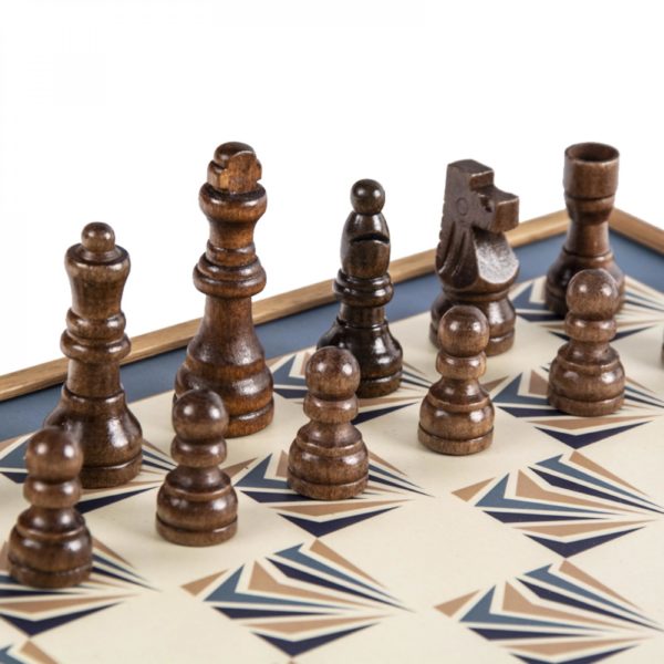 Набор игр (шахматы, нарды, лудо, змейка), цвет коричневый - купить оптом