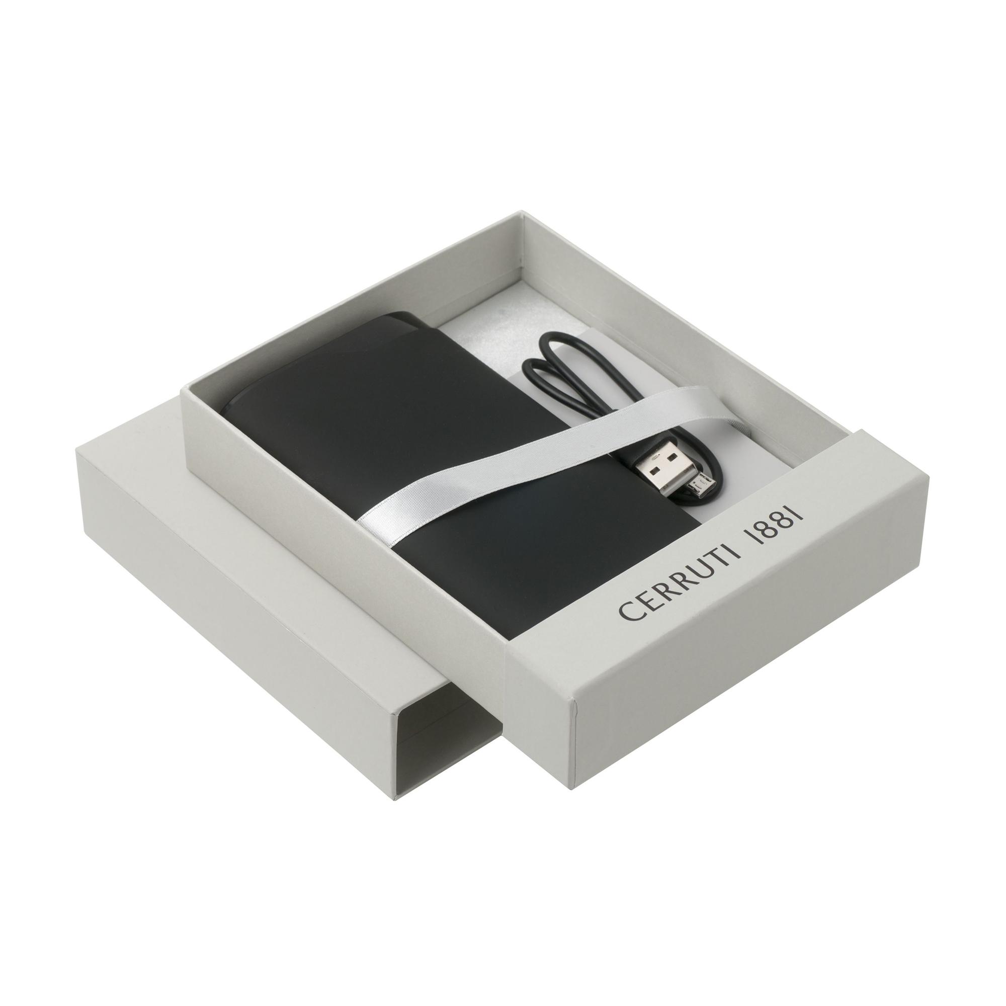 Зарядное устройство "Olo", 8000 mAh, шильд в покрытии soft touch, цвет черный - купить оптом