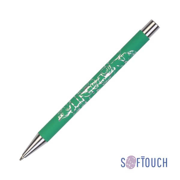 Ручка шариковая "Aurora", покрытие soft touch, цвет зеленое яблоко - купить оптом