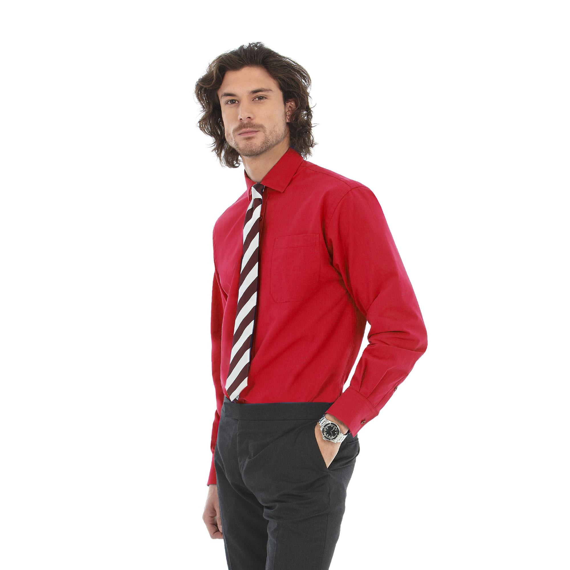 Рубашка мужская с длинным рукавом Heritage LSL/men, цвет темно-красный