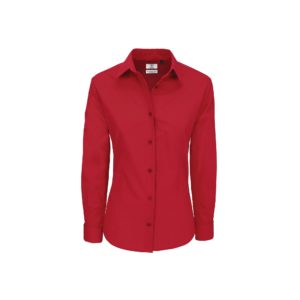 Рубашка женская с длинным рукавом Heritage LSL/women, цвет темно-красный - купить оптом