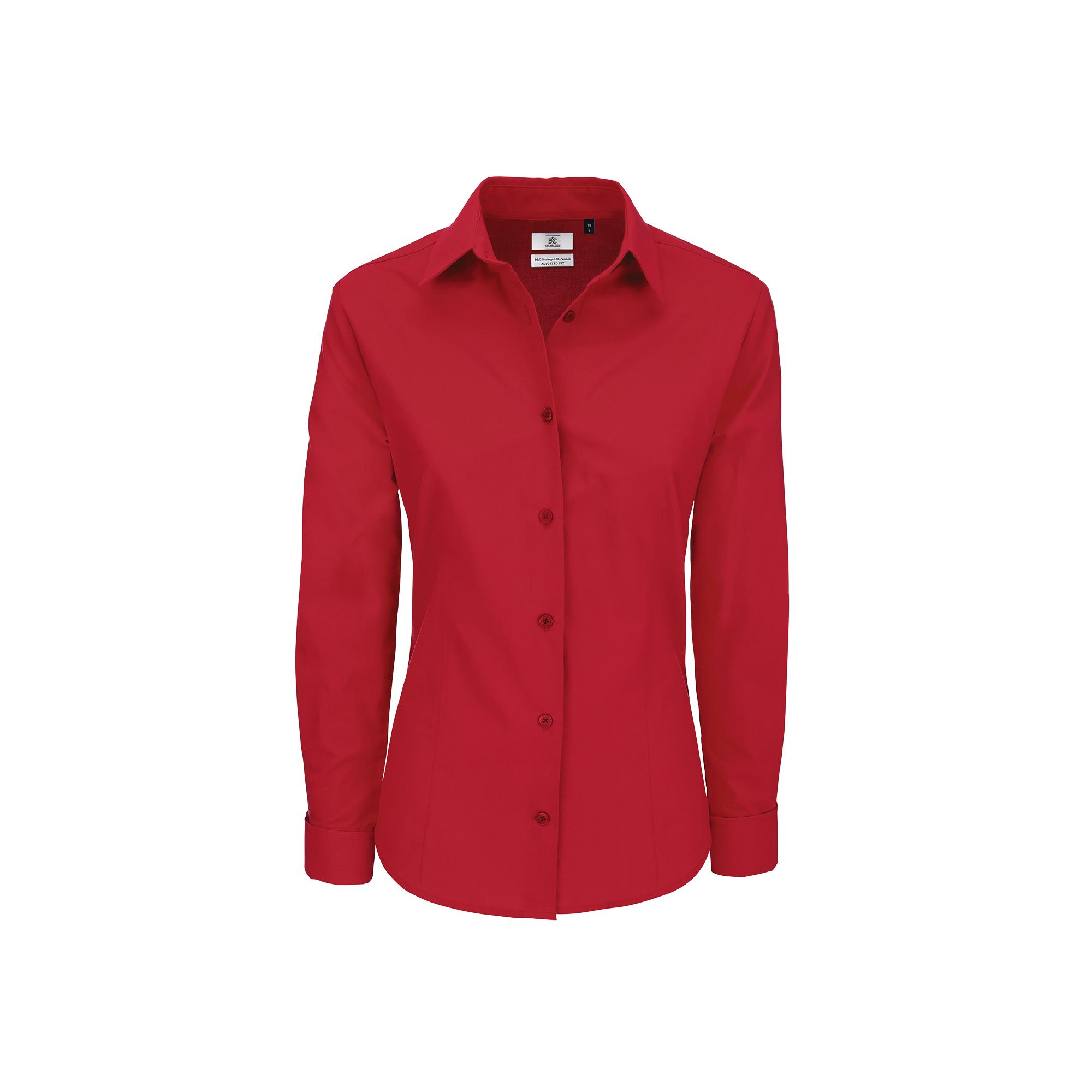 Рубашка женская с длинным рукавом Heritage LSL/women, цвет темно-красный, фото 1