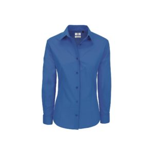 Рубашка женская с длинным рукавом Heritage LSL/women, цвет синий - купить оптом