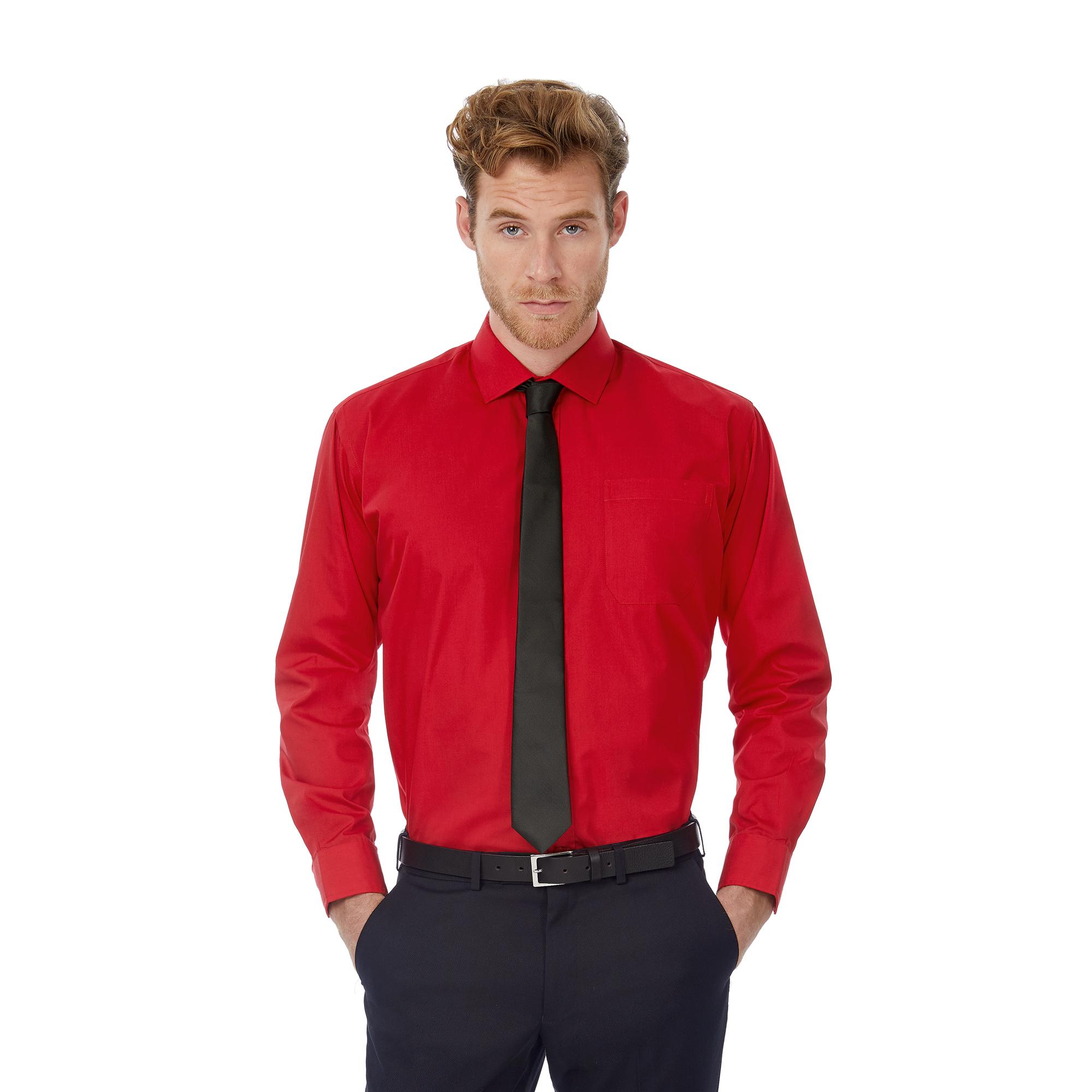 Рубашка мужская с длинным рукавом LSL/men, цвет темно-красный