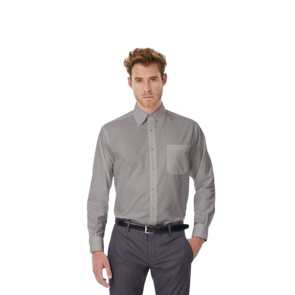 Рубашка мужская с длинным рукавом Oxford LSL/men, цвет серый - купить оптом