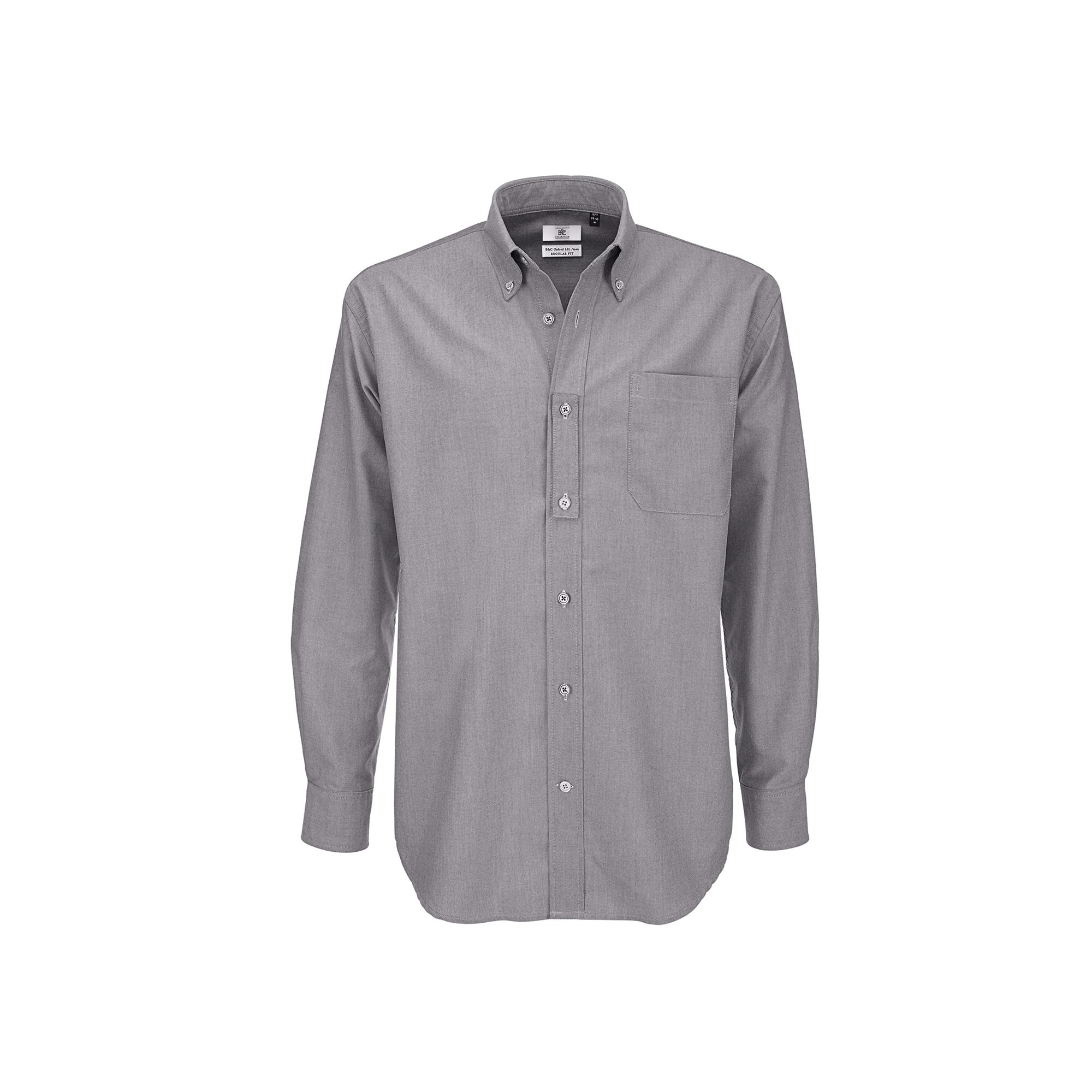 Рубашка мужская с длинным рукавом Oxford LSL/men, цвет серый, фото 1